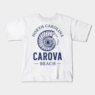 Carova Beach, NC Summertime Vacationing Seashell Kids T-Shirt